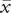 x overbar