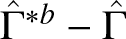 upper Gamma caret asterisk b minus upper Gamma caret