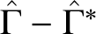 upper Gamma caret minus upper Gamma caret asterisk