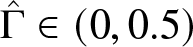 upper Gamma caret element of left parenthesis 0 comma 0.5 right parenthesis