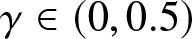 gamma element of left parenthesis 0 comma 0.5 right parenthesis