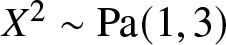 upper X 2 tilde Pa left parenthesis 1 comma 3 right parenthesis