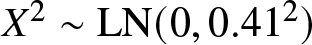 upper X 2 tilde LN left parenthesis 0 comma 0.412 right parenthesis