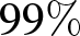 99 percent sign