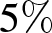 5 percent sign