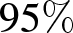 95 percent sign