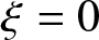 xi equals 0