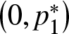 left parenthesis 0 comma p 1 asterisk right parenthesis