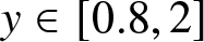 y element of left bracket 0.8 comma 2 right bracket