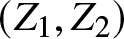 left parenthesis upper Z 1 comma upper Z 2 right parenthesis