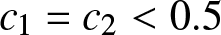 c 1 equals c 2 less than 0.5