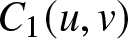 upper C 1 left parenthesis u comma v right parenthesis