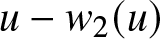 u minus w 2 left parenthesis u right parenthesis