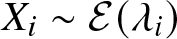 Xi tilde script upper E left parenthesis lamda i right parenthesis