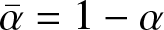 alpha bar equals 1 minus alpha