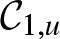 script upper C 1 comma u