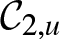 script upper C 2 comma u