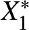 upper X 1 asterisk