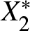 upper X 2 asterisk