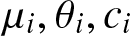 mu i comma theta i comma ci