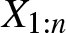 upper X 1 colon n