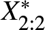 upper X 2 colon 2 asterisk