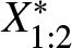 upper X 1 colon 2 asterisk