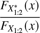 FX 1 colon 2 asterisk left parenthesis x right parenthesis FX 1 colon 2 left parenthesis x right parenthesis