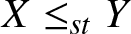 upper X less than or equals stY