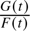 upper G left parenthesis t right parenthesis upper F left parenthesis t right parenthesis