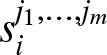 sij 1 comma ellipsis comma jm