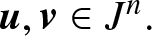 u comma v element of Jn period