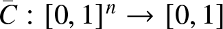 upper C bar colon left bracket 0 comma 1 right bracket n right arrow left bracket 0 comma 1 right bracket