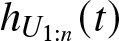 hU 1 colon n left parenthesis t right parenthesis