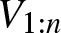 upper V 1 colon n