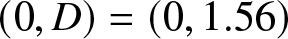 left parenthesis 0 comma upper D right parenthesis equals left parenthesis 0 comma 1.56 right parenthesis