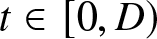 t element of left bracket 0 comma upper D right parenthesis