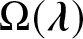 upper Omega left parenthesis lamda right parenthesis