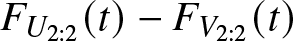 FU 2 colon 2 left parenthesis t right parenthesis minus FV 2 colon 2 left parenthesis t right parenthesis
