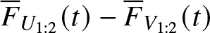 upper F quotation dash upper U 1 colon 2 left parenthesis t right parenthesis minus upper F quotation dash upper V 1 colon 2 left parenthesis t right parenthesis