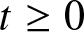 t greater than or equals 0