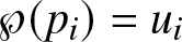 script upper P left parenthesis pi right parenthesis equals ui