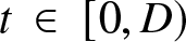 t element of left bracket 0 comma upper D right parenthesis