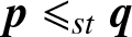 p less than or slanted equals stq