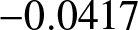minus 0.0417