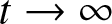 t right arrow infinity