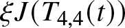 xi upper J left parenthesis upper T 4 comma 4 left parenthesis t right parenthesis right parenthesis