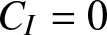 CI equals 0