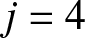 j equals 4