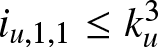 iu comma 1 comma 1 less than or equals ku 3